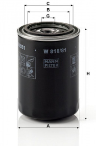 Olejový filtr MANN W818/81 (MF W818/81) - TOYOTA