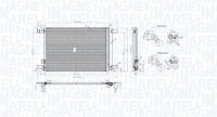 Kondenzátor, klimatizace MAGNETI MARELLI 350203964000 (BC964)