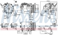 Kompresor klimatizace NISSENS 890327
