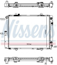 Chladič motoru NISSENS 62582A Chladič motoru NISSENS 62582A