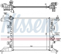 Chladič motoru NISSENS 630734 Chladič motoru NISSENS 630734