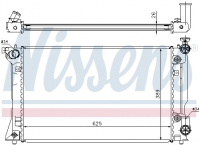 Chladič motoru NISSENS 64668A Chladič motoru NISSENS 64668A