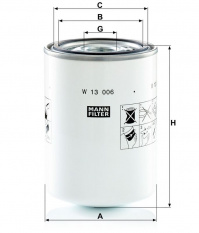 Olejový filtr MANN MF W13006 Olejový filtr MANN MF W13006
