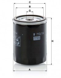 Olejový filtr MANN MF W713/14