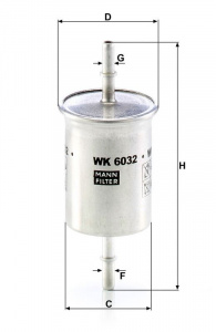 Palivový filtr MANN MF WK6032