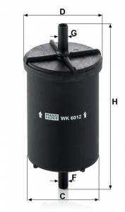 Palivový filtr MANN MF WK6012 Palivový filtr MANN MF WK6012