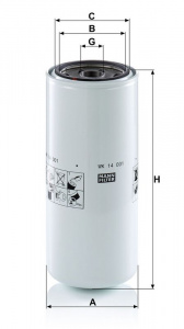 Palivový filtr MANN MF WK14001 Palivový filtr MANN MF WK14001