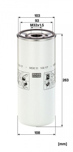 Palivový filtr MANN MF WDK11102/17 Palivový filtr MANN MF WDK11102/17