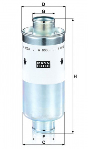 Palivový filtr MANN MF W8033