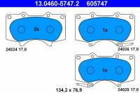 Sada brzdových destiček ATE 13.0460-5747 (AT 605747) - MITSUBISHI, TOYOTA