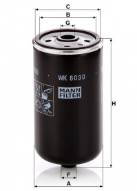 Palivový filtr MANN WK8030