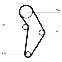 Sada rozvodového řemene s vodní pumpou CONTINENTAL CTAM CT973WP1 Sada rozvodového řemene s vodní pumpou CONTINENTAL CTAM CT973WP1