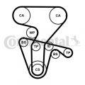 Sada rozvodového řemene s vodní pumpou CONTINENTAL CTAM CT877WP3PRO