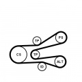 Sada drážkového řemene CONTINENTAL CTAM 6PK1440K1