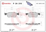 Sada brzdových destiček BREMBO P24210