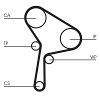 Rozvodový řemen CONTINENTAL CTAM CT1025