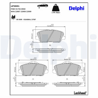 Sada brzdových destiček DELPHI LP3591