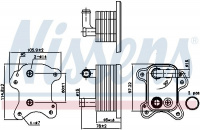 Chladič motorového oleje NISSENS 90801 Chladič motorového oleje NISSENS 90801