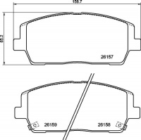 Sada brzdových destiček BREMBO P30116