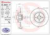 Brzdový kotouč BREMBO 08.B650.17