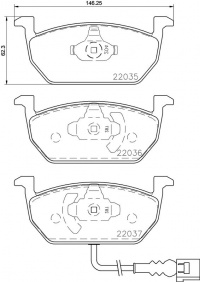 Sada brzdových destiček BREMBO P85137