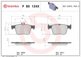 Sada brzdových destiček BREMBO P85124X - AUDI SEAT, ŠKODA, VW