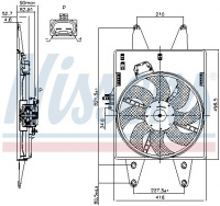 Ventilátor chladiče NISSENS 85126 Ventilátor chladiče NISSENS 85126