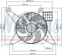 Ventilátor chladiče NISSENS 85476 Ventilátor chladiče NISSENS 85476