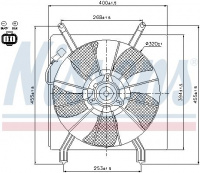 Ventilátor chladiče NISSENS 85048 Ventilátor chladiče NISSENS 85048