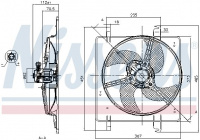 Ventilátor chladiče NISSENS 85027 Ventilátor chladiče NISSENS 85027