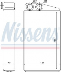 Výměník tepla NISSENS 73249
