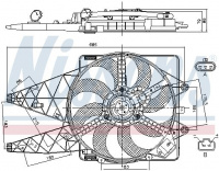 Ventilátor chladiče NISSENS 85569 Ventilátor chladiče NISSENS 85569