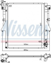 Chladič motoru NISSENS 606549 Chladič motoru NISSENS 606549