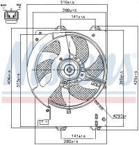 Ventilátor chladiče NISSENS 85444