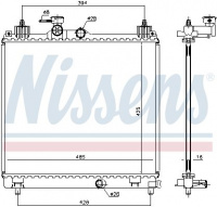 Chladič motoru NISSENS 606550 Chladič motoru NISSENS 606550