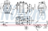 Kompresor klimatizace NISSENS 890635