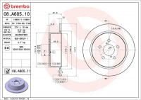 Brzdový kotouč BREMBO 08.A605.11