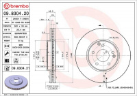 Brzdový kotouč BREMBO 09.8304.21