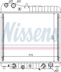 Chladič motoru NISSENS 68111 Chladič motoru NISSENS 68111