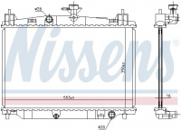 Chladič motoru NISSENS 68504 Chladič motoru NISSENS 68504