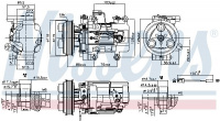 Kompresor klimatizace NISSENS 89351 Kompresor klimatizace NISSENS 89351