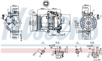 Kompresor klimatizace NISSENS 89554 Kompresor klimatizace NISSENS 89554
