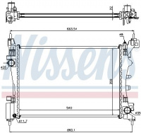 Chladič motoru NISSENS 636005 Chladič motoru NISSENS 636005