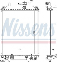 Chladič motoru NISSENS 61739 Chladič motoru NISSENS 61739