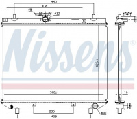 Chladič motoru NISSENS 617555 Chladič motoru NISSENS 617555
