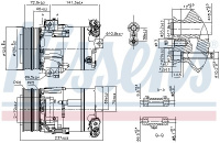 Kompresor, klimatizace NISSENS 89393 Kompresor, klimatizace NISSENS 89393