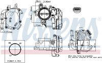 Hrdlo škrticí klapky NISSENS 955056