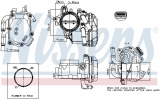 Hrdlo škrticí klapky NISSENS 955056