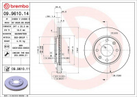 Brzdový kotouč BREMBO 09.9610.14 -  nahrazeno 09.9610.11