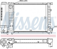 Chladič motoru NISSENS 60729A Chladič motoru NISSENS 60729A